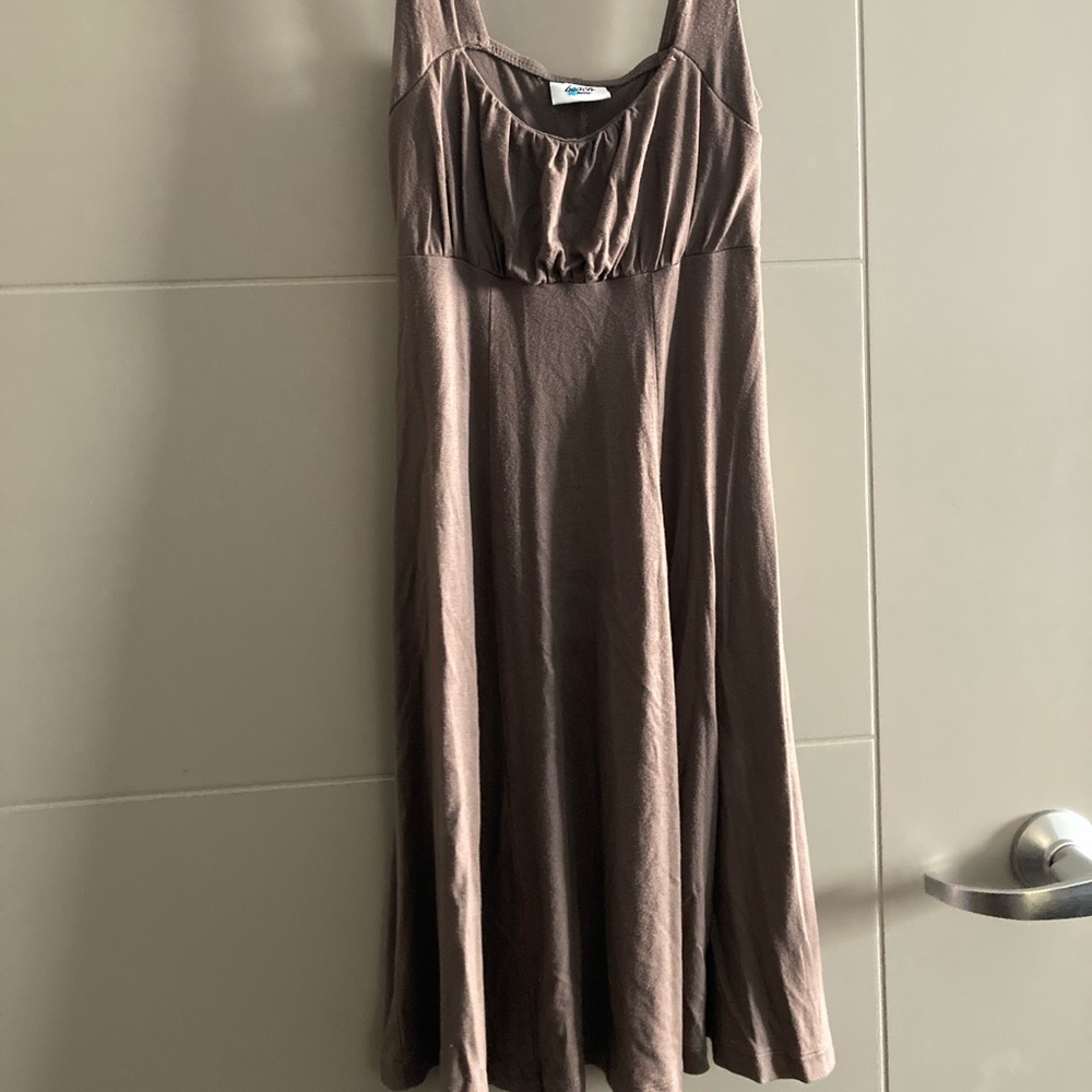 Brown thicker spaghetti strap dress size 2